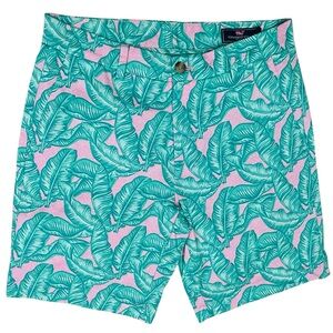 Vineyard Vines Breaker Shorts Mens 30x8 Green Pink Tropical Hawaiian NWOT